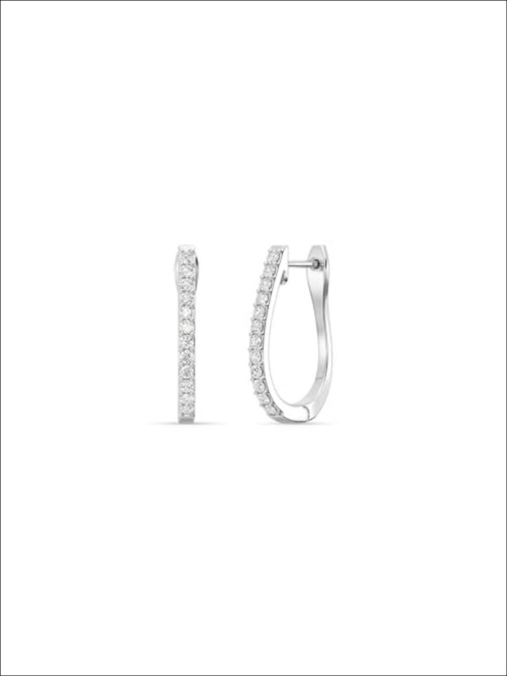 Lab-Grown Diamond Hoop Earrings 925 Sterling Silver 14KT Yellow Gold Plated